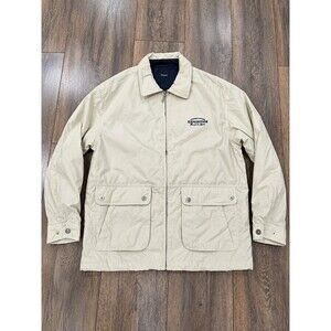 Vintage Y2K Bossini Expedition Mens L Beige Utility Jacket Outdoor Full Zip